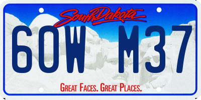 SD license plate 60WM37