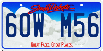 SD license plate 60WM56