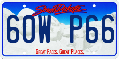 SD license plate 60WP66