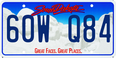 SD license plate 60WQ84