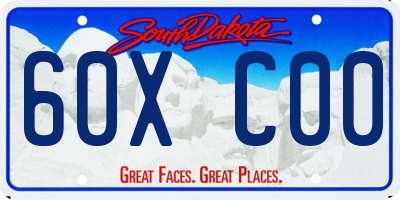 SD license plate 60XC00