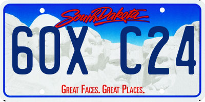 SD license plate 60XC24