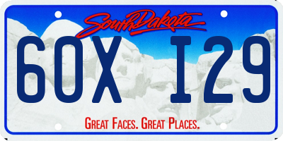 SD license plate 60XI29
