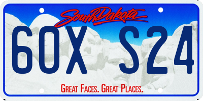 SD license plate 60XS24
