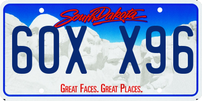 SD license plate 60XX96