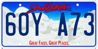 SD license plate 60YA73