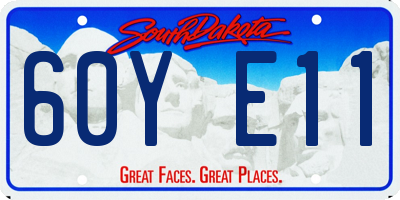 SD license plate 60YE11