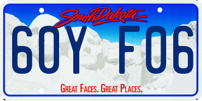 SD license plate 60YF06