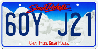 SD license plate 60YJ21