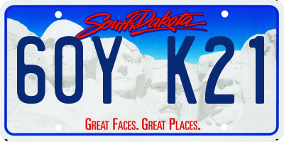 SD license plate 60YK21