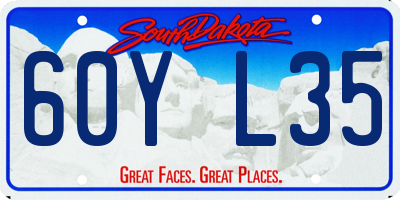 SD license plate 60YL35