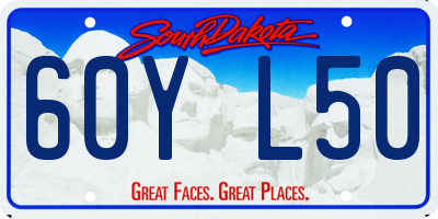 SD license plate 60YL50
