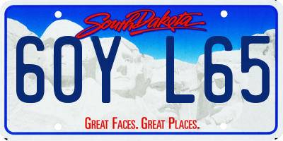 SD license plate 60YL65
