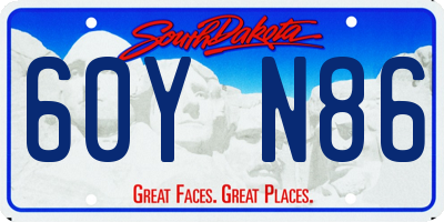 SD license plate 60YN86