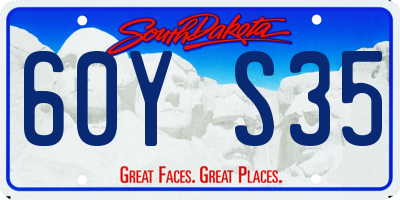 SD license plate 60YS35