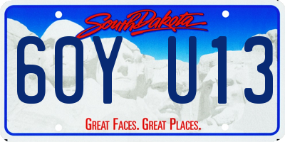 SD license plate 60YU13