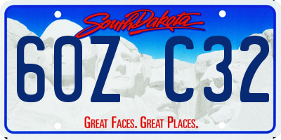 SD license plate 60ZC32
