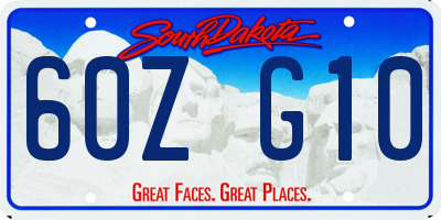 SD license plate 60ZG10