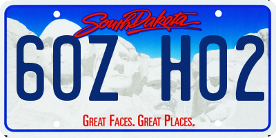 SD license plate 60ZH02