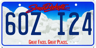 SD license plate 60ZI24