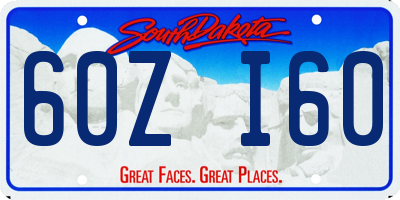SD license plate 60ZI60