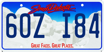 SD license plate 60ZI84
