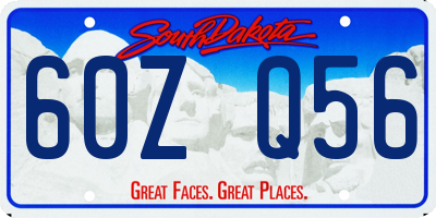 SD license plate 60ZQ56