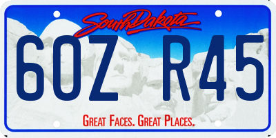 SD license plate 60ZR45