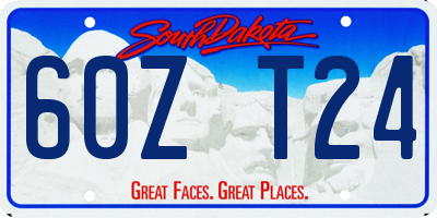 SD license plate 60ZT24