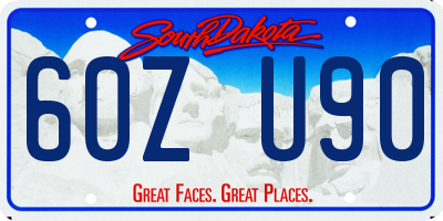 SD license plate 60ZU90