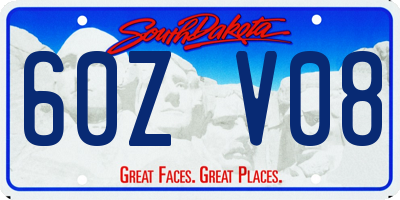 SD license plate 60ZV08