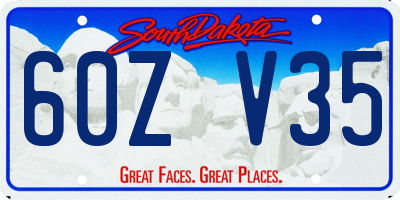 SD license plate 60ZV35