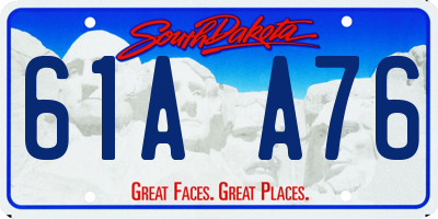 SD license plate 61AA76