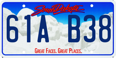 SD license plate 61AB38