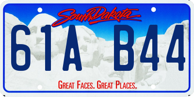 SD license plate 61AB44