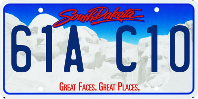 SD license plate 61AC10