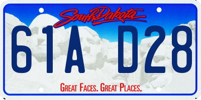 SD license plate 61AD28