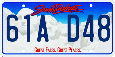 SD license plate 61AD48