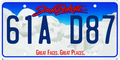 SD license plate 61AD87