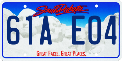 SD license plate 61AE04