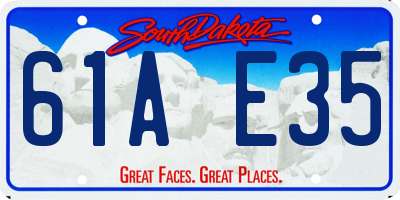 SD license plate 61AE35