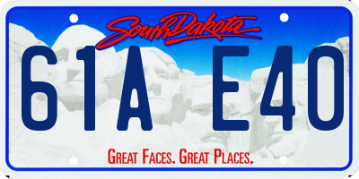 SD license plate 61AE40