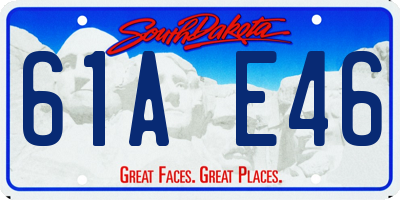 SD license plate 61AE46