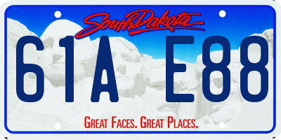 SD license plate 61AE88