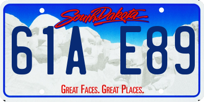 SD license plate 61AE89