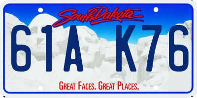 SD license plate 61AK76