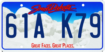 SD license plate 61AK79
