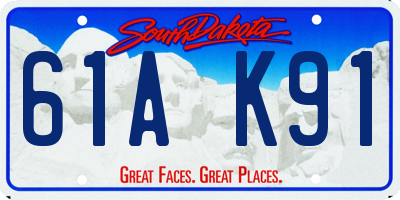 SD license plate 61AK91