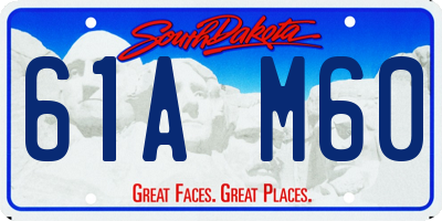 SD license plate 61AM60