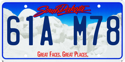SD license plate 61AM78